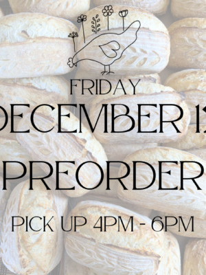 Friday December 12 Bake